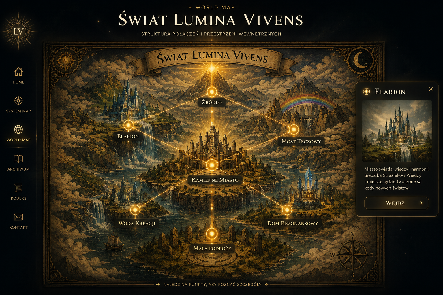 Mapa Świata Lumina Vivens